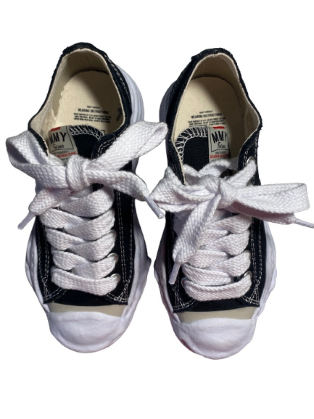 Maison Mihara Yasuhiro Unisex Shoes Black White Classic Low Tops Size EU 36 US 4